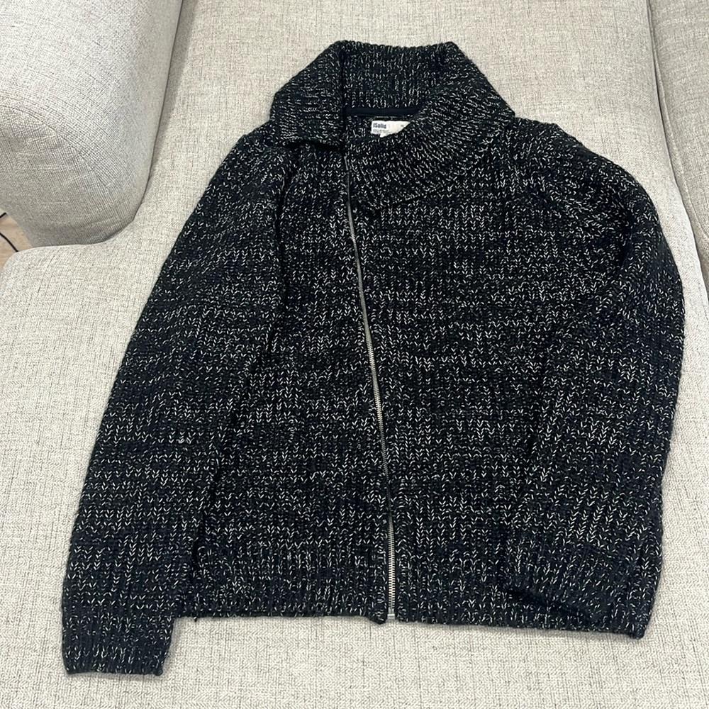 Salt & Pepper Zip-Up Sweater